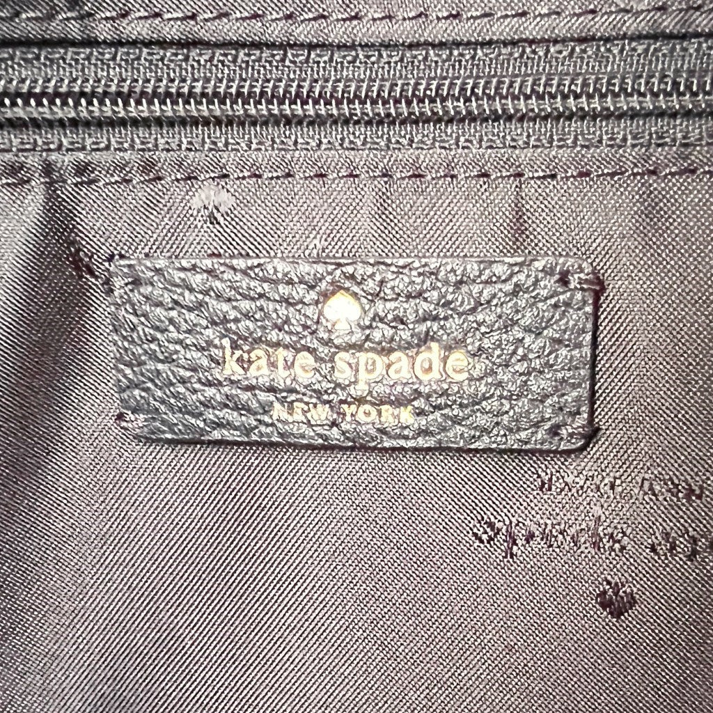 Kate Spade Black Leather Triple Compartment Shoulder Bag Excellent