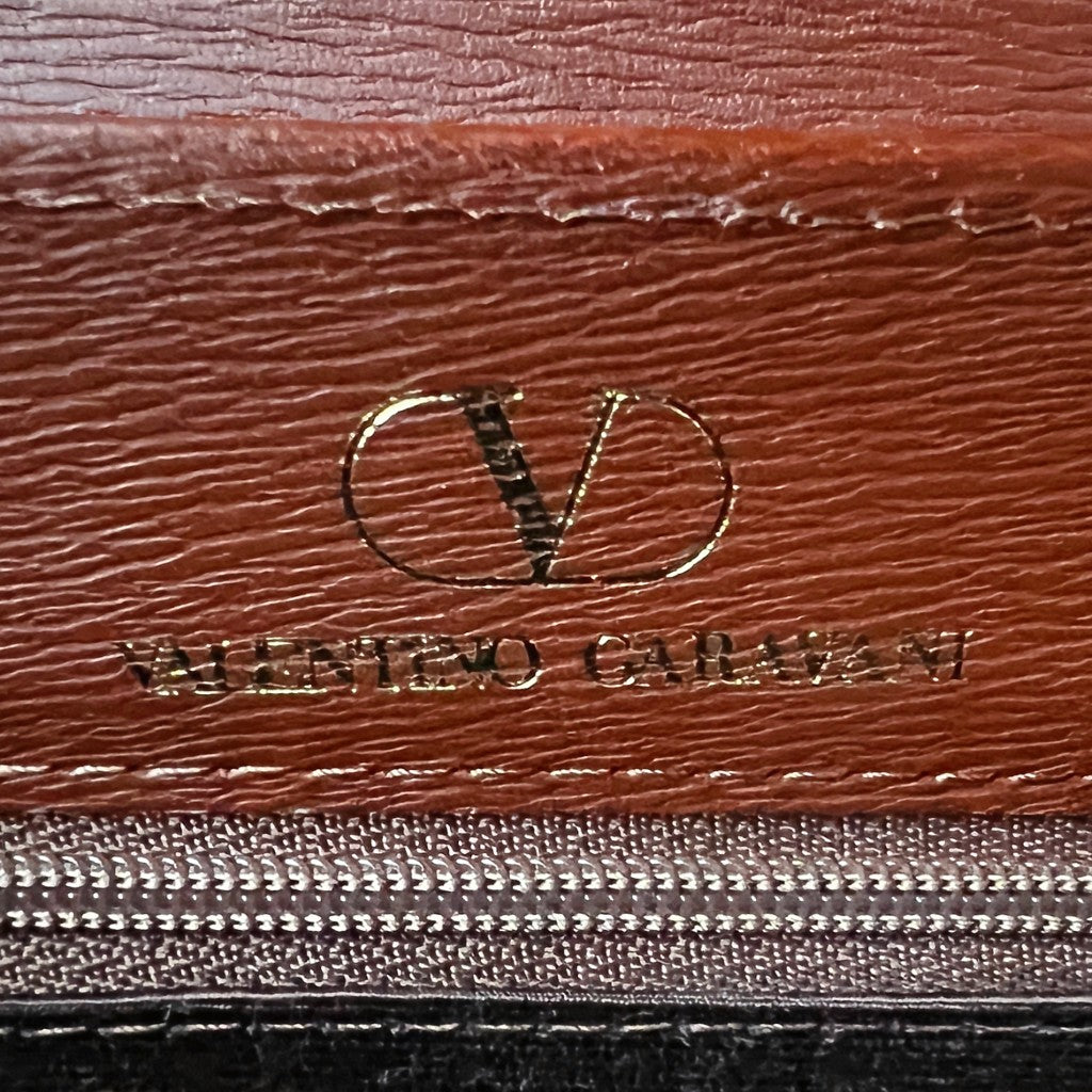 Valentino Caramel Leather Turn Lock Doctor 2 Way Shoulder Bag Excellent