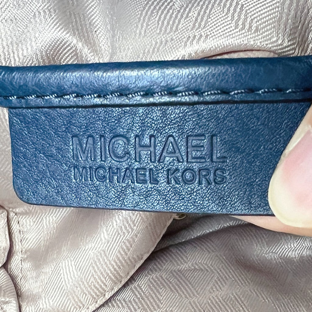 Michael Kors Navy Leather Triple Compartment 2 Way Shoulder Bag Excellent