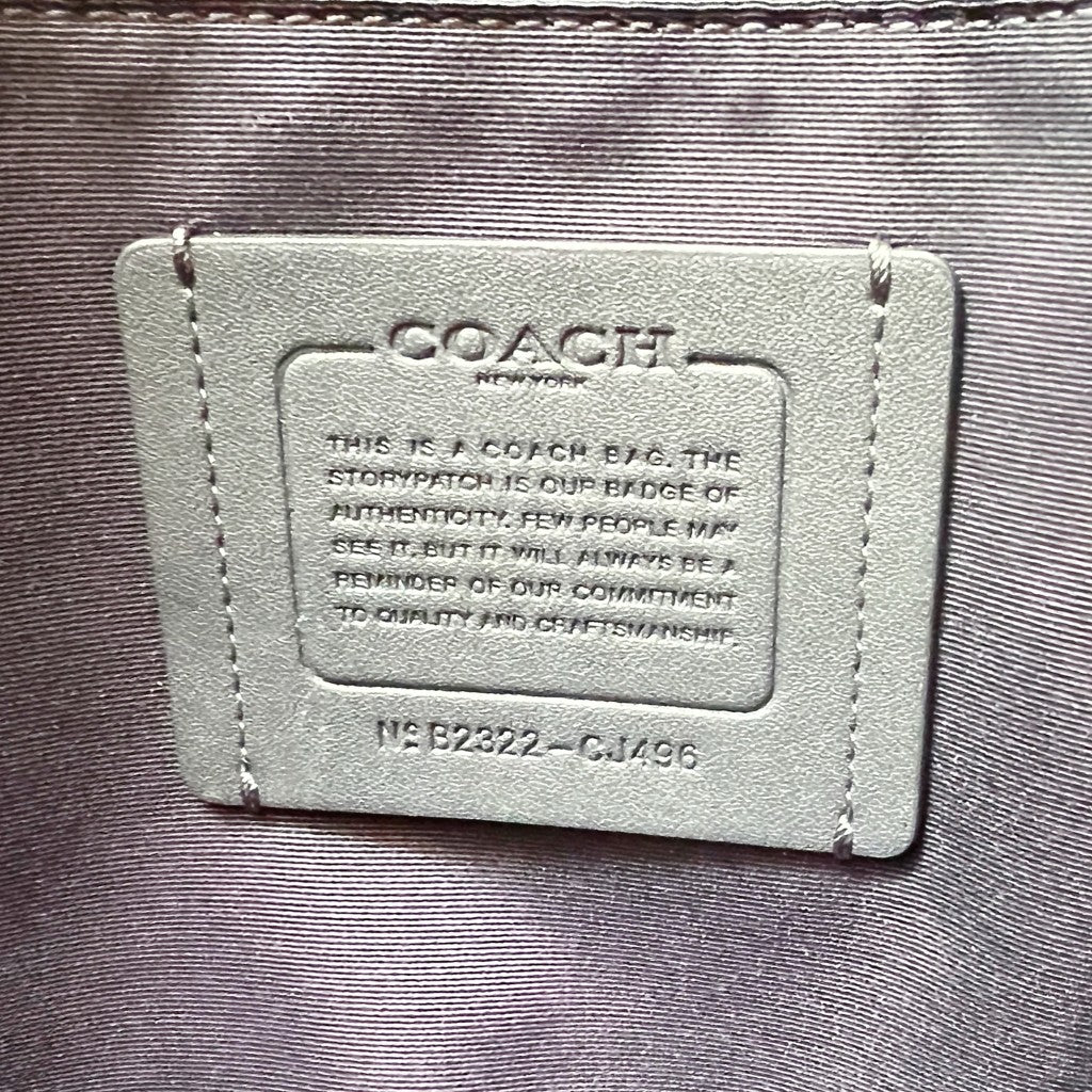 Coach Blue Leather Monogram Patchwork 3 Way Shoulder Bag New with Tags