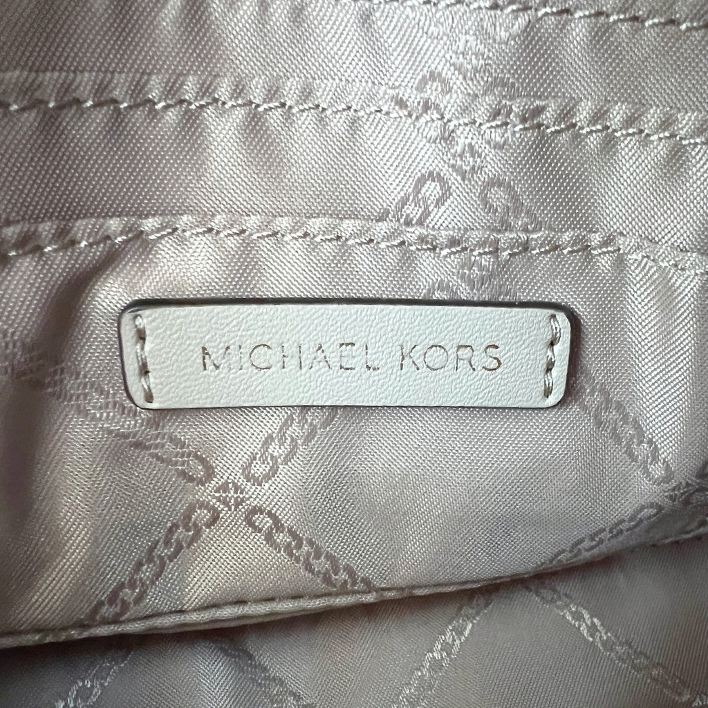 Michael Kors Gold Leather Front Logo Mini Boston 2 Way Shoulder Bag Like New