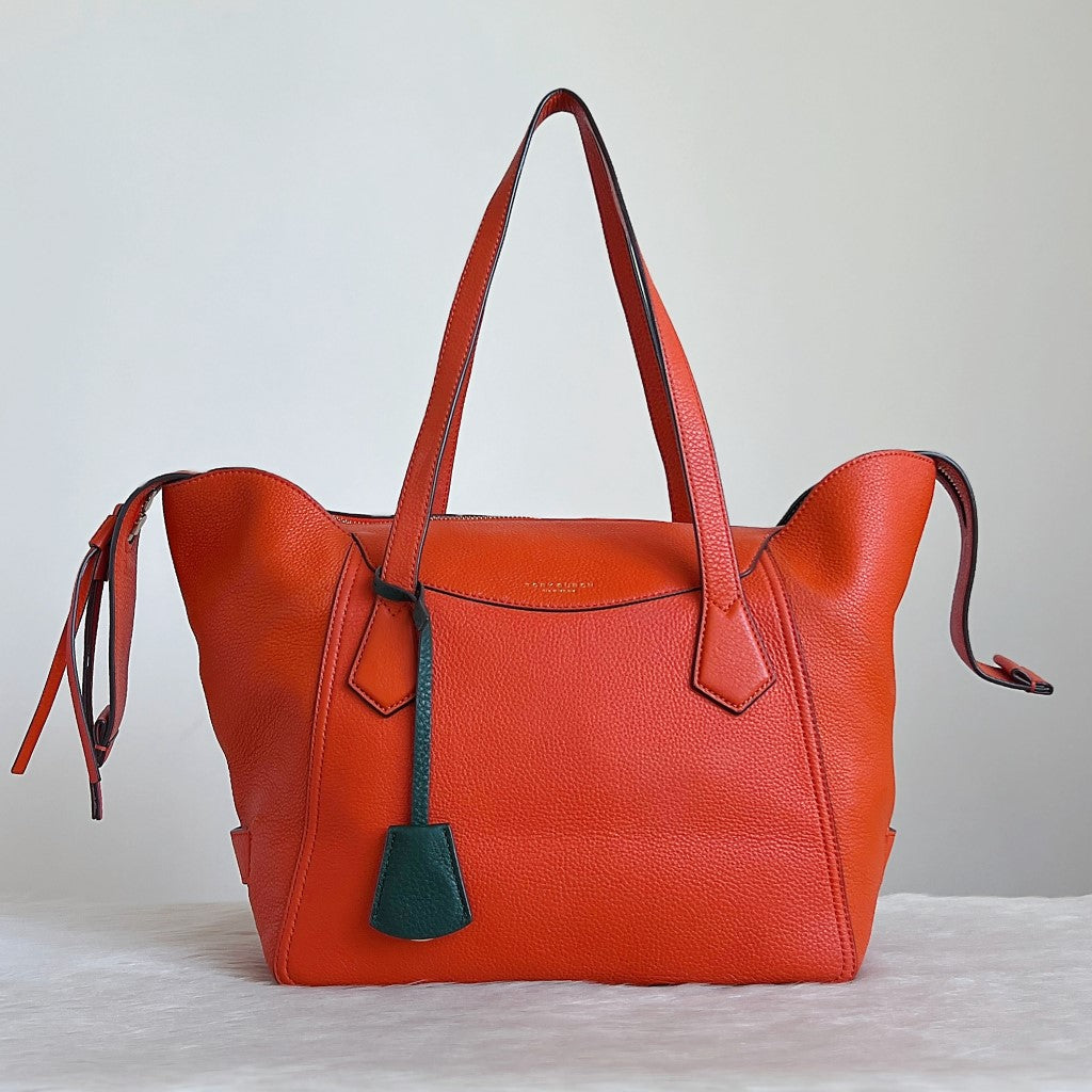 Newest Tory burch LG leather Tangerine color be