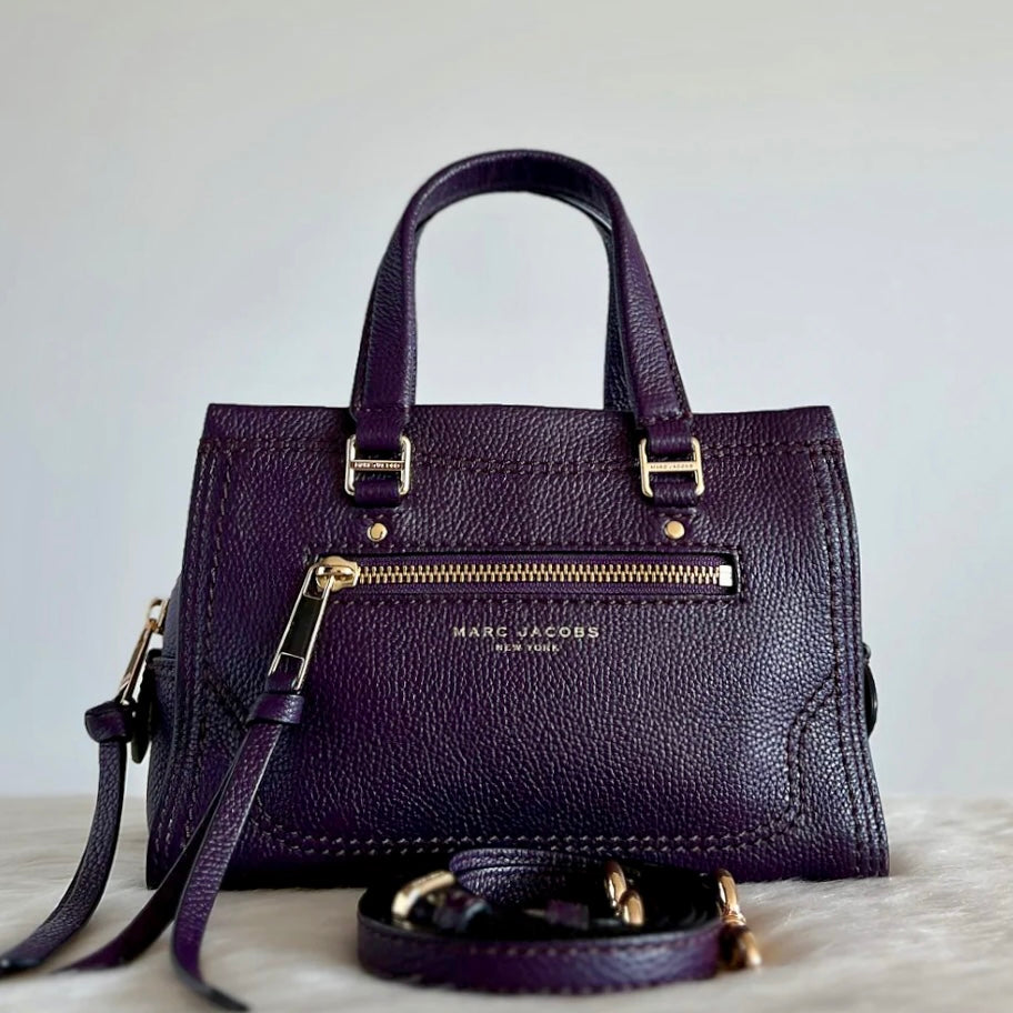 Marc Jacobs Purple Leather Tassel Charm 2 Way Shoulder Bag Like New