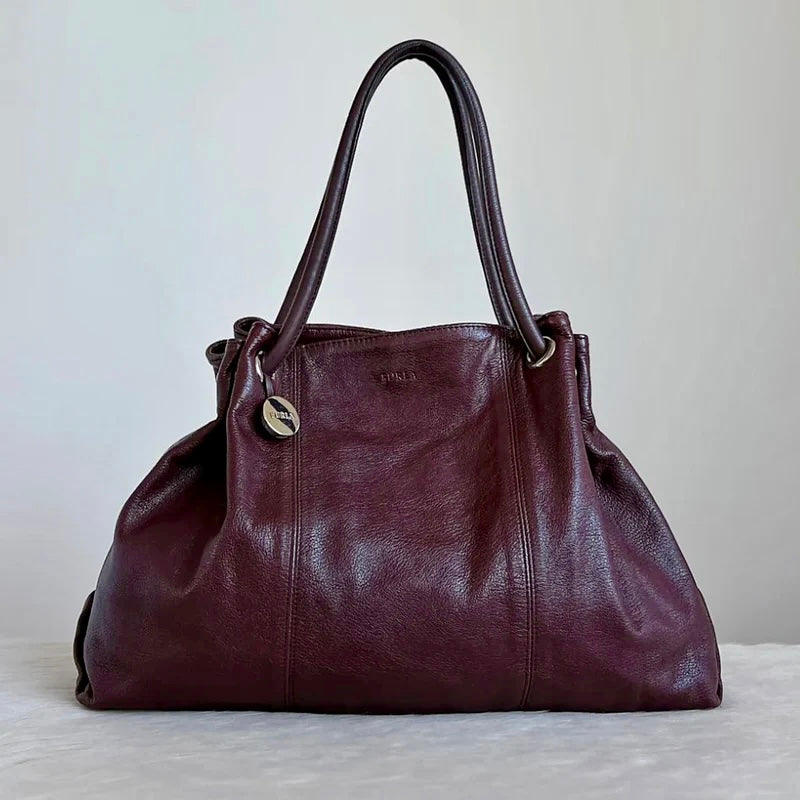 Furla maroon/chocolate shoulder on sale bag