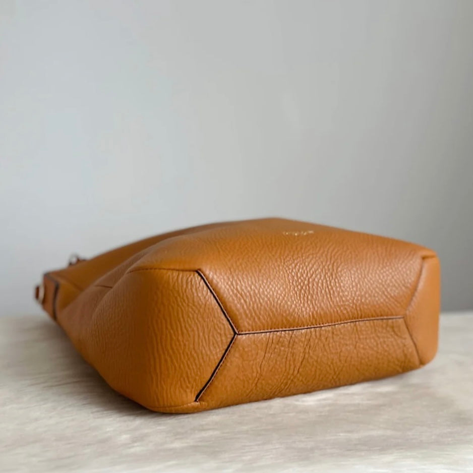 Coach Caramel Leather Slouchy 2 Way Shoulder Bag Like New