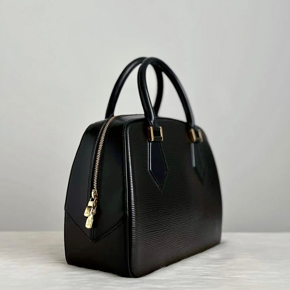 Louis Vuitton Black Epi Leather Sablons Tote Bag Excellent