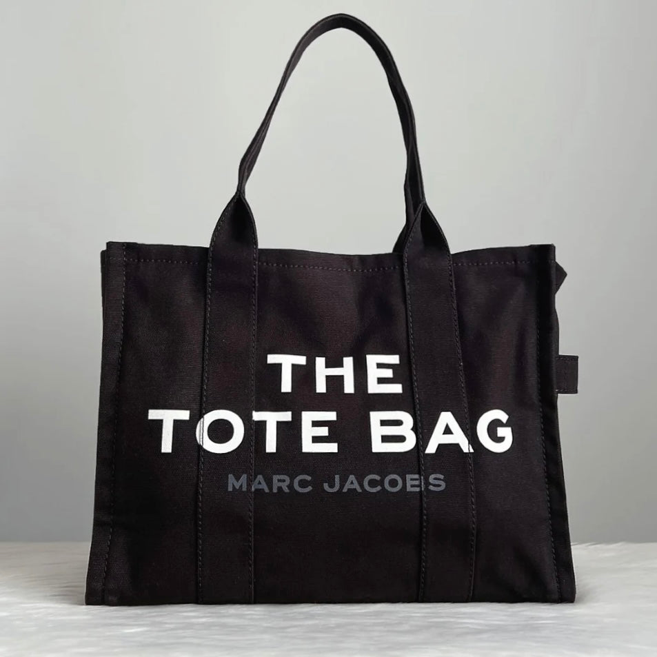 Marc Jacobs Black Signature Book Tote Large Shoulder Bag Excellent