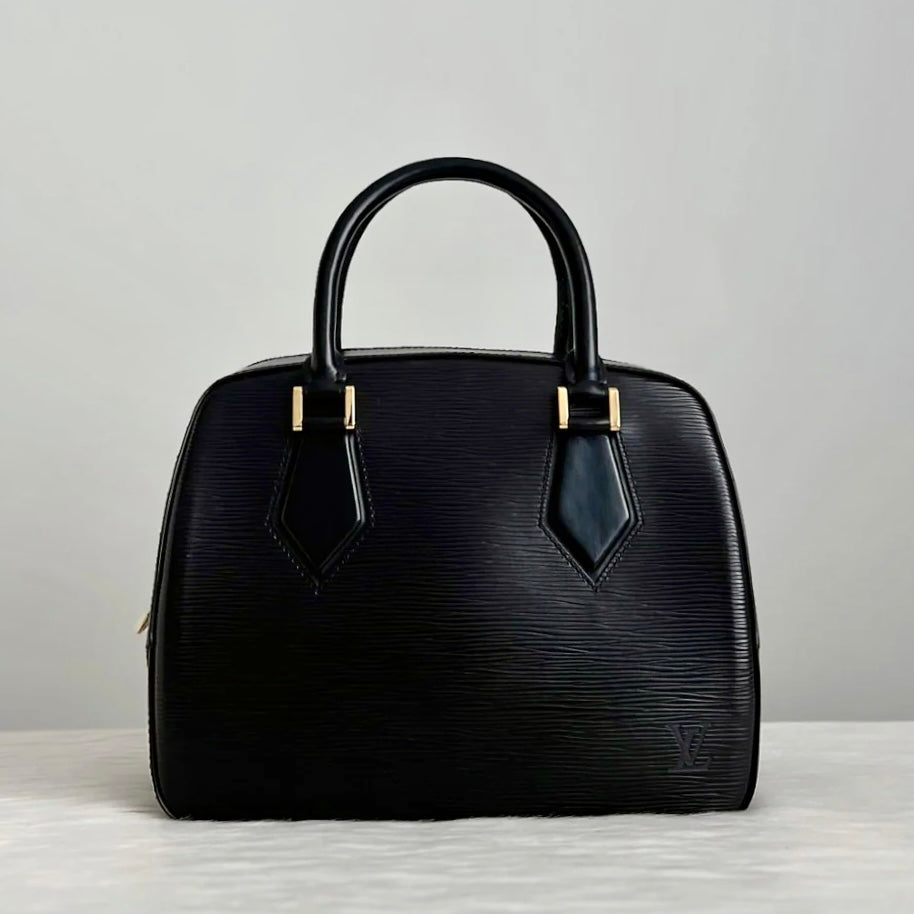 Louis Vuitton Black Epi Leather Sablons Tote Bag Excellent