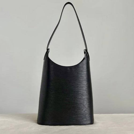 Louis Vuitton Black Epi Leather Verseau Bucket Shoulder Bag Excellent