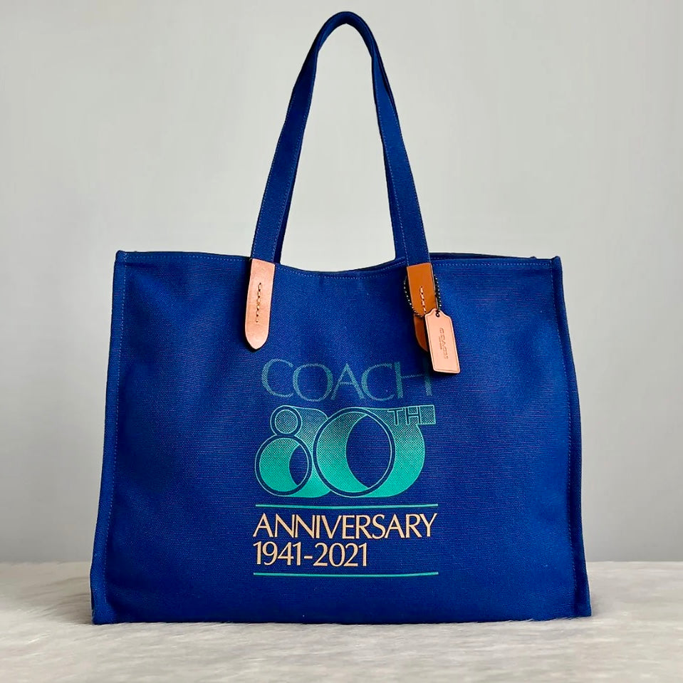 Coach Blue Anniversary Limited Edition Large Shoulder Bag Like New