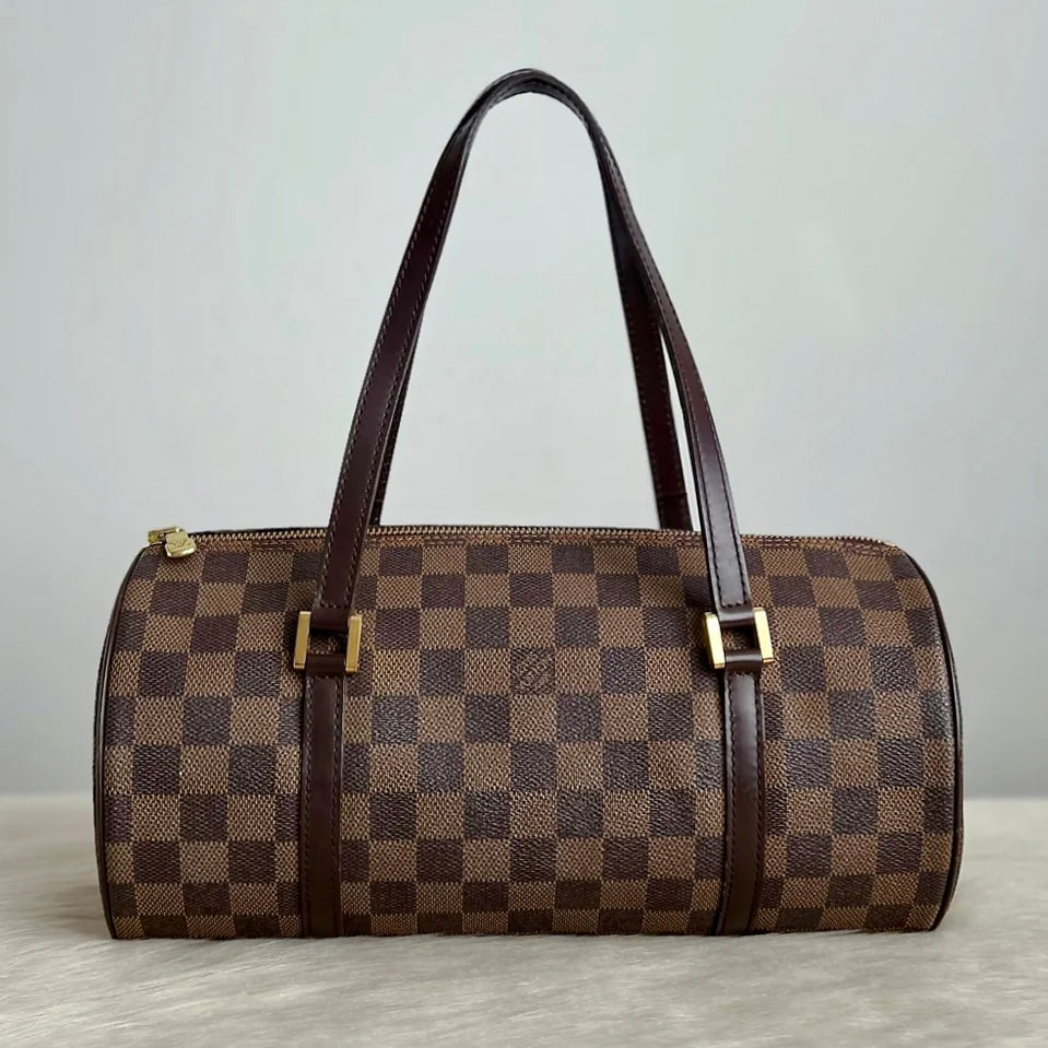 Louis Vuitton Signature Ebene Damier Papillon 30 Tote Bag Excellent
