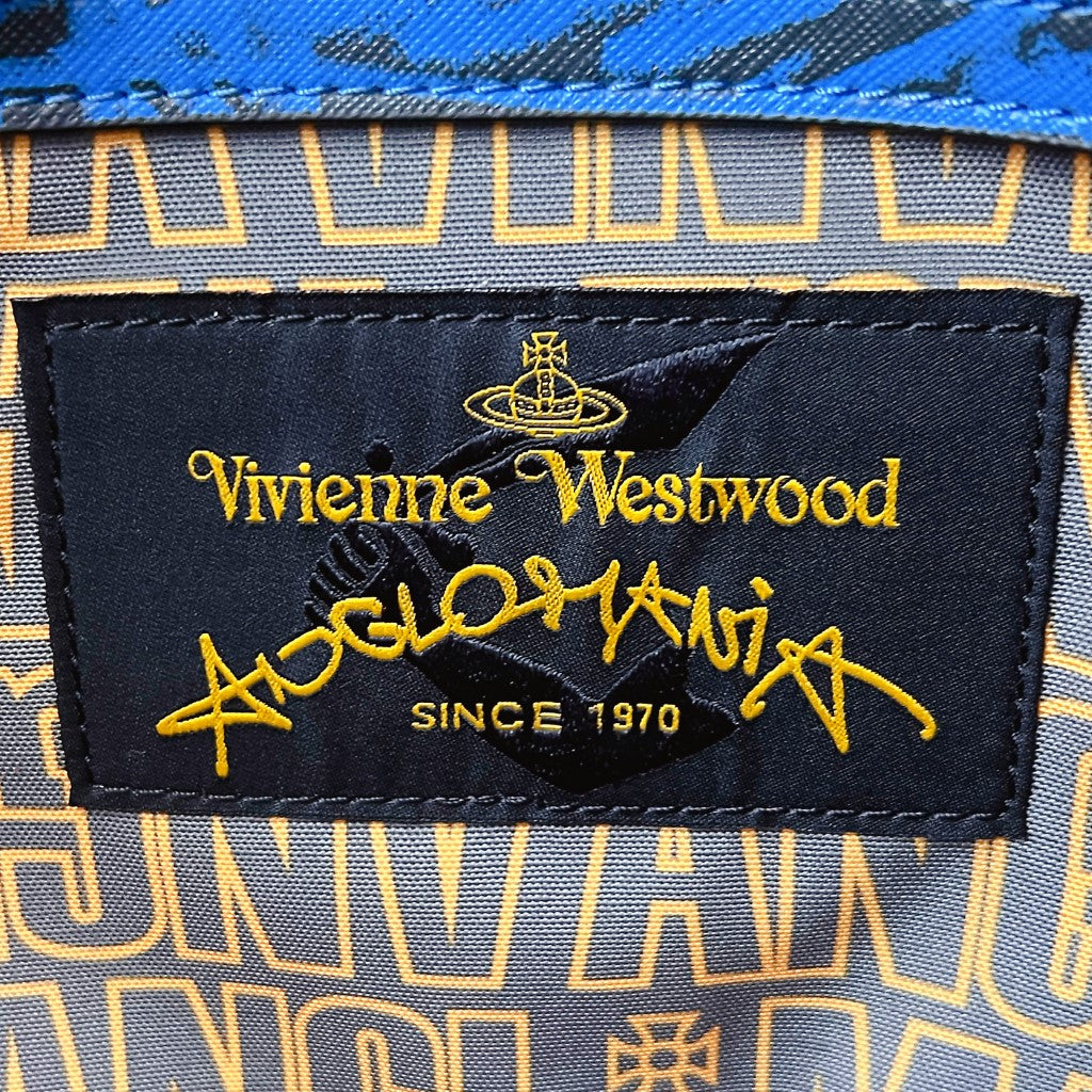 Vivienne Westwood Patterned Smily Face Charm Carryall Shoulder Bag Excellent