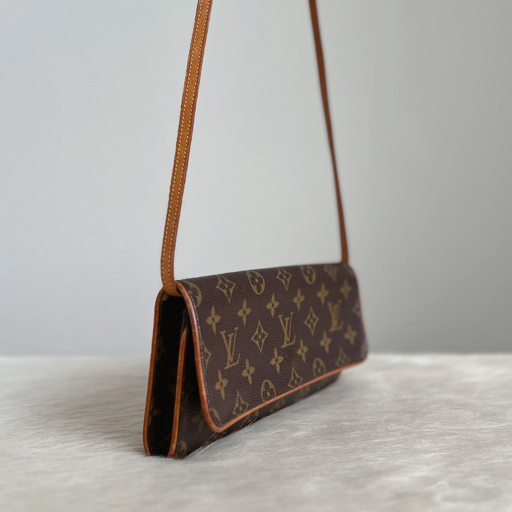 Louis Vuitton Signature Monogram Pochette Twin GM Shoulder Bag