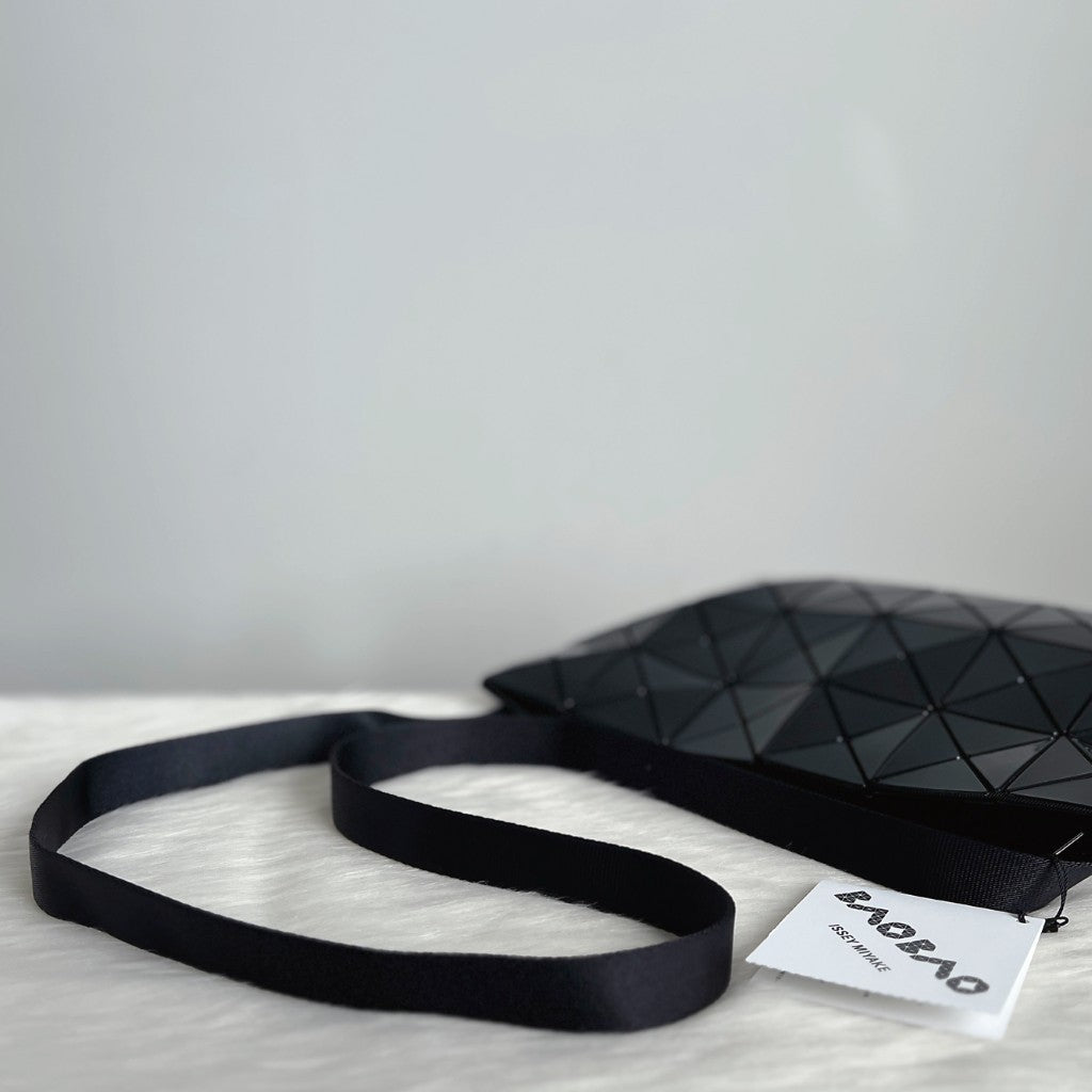 Issey Miyake Black Block Geometric Panels Crossbody Shoulder Bag New with Tags