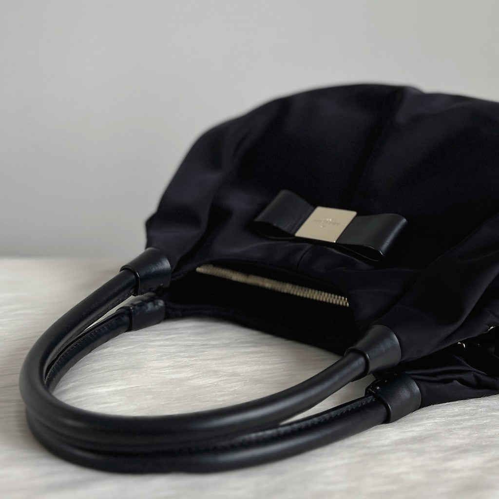 Kate Spade Black Front Bow Detail Shoulder Bag Excellent
