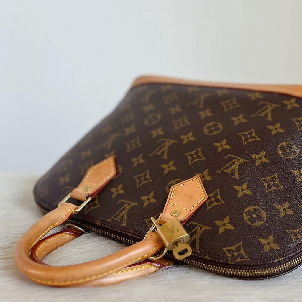 Louis Vuitton Signature Monogram Alma Tote + Lock & Key