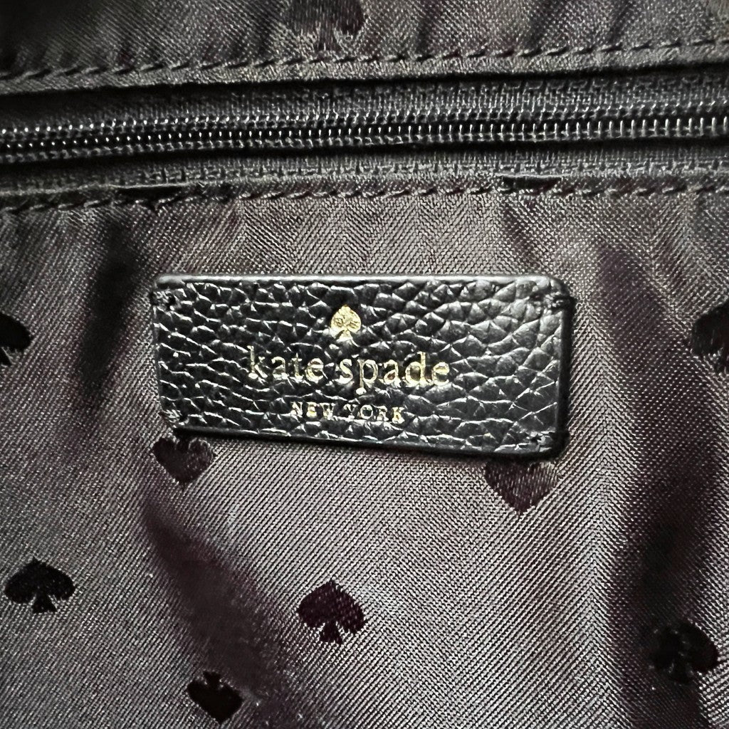 Kate Spade Black Leather Triple Compartment Shoulder Bag