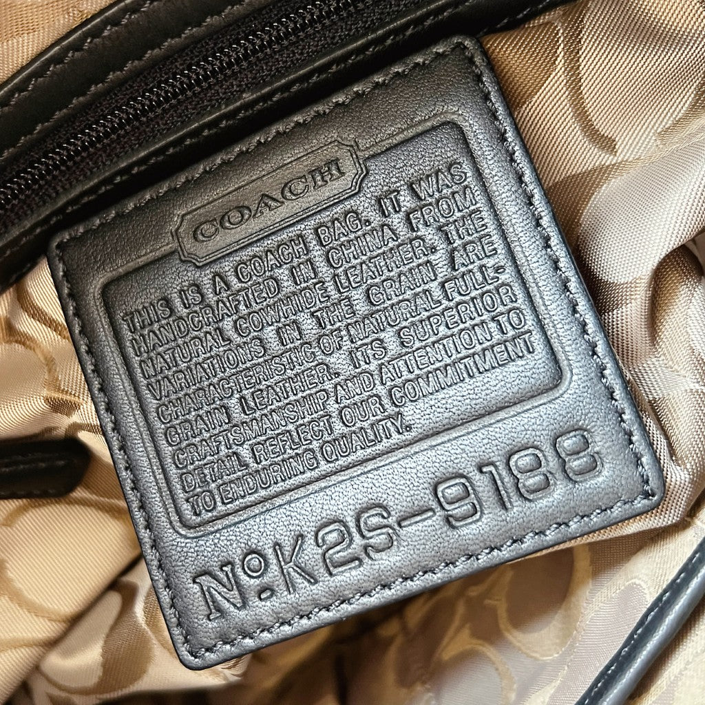 Coach Black Leather Slouchy Messenger Crossbody Shoulder Bag Like New