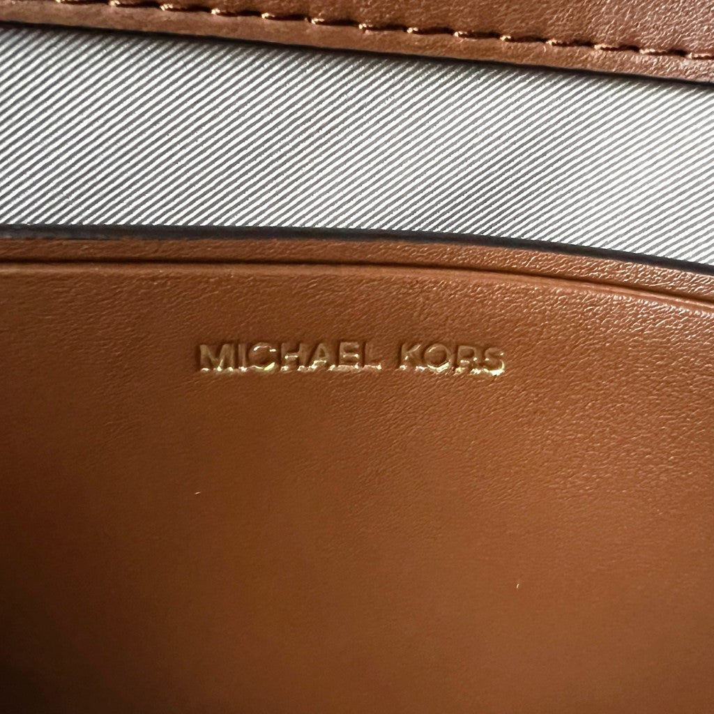 Michael Kors Caramel Leather Triple Compartment 2 Way Shoulder Bag Like New