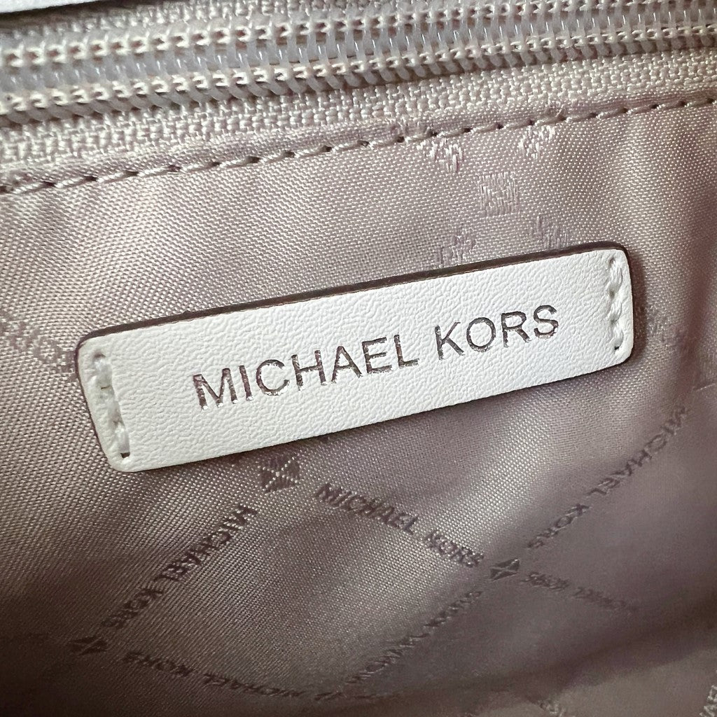 Michael Kors White Leather Chain Detail 2 Way Shoulder Bag