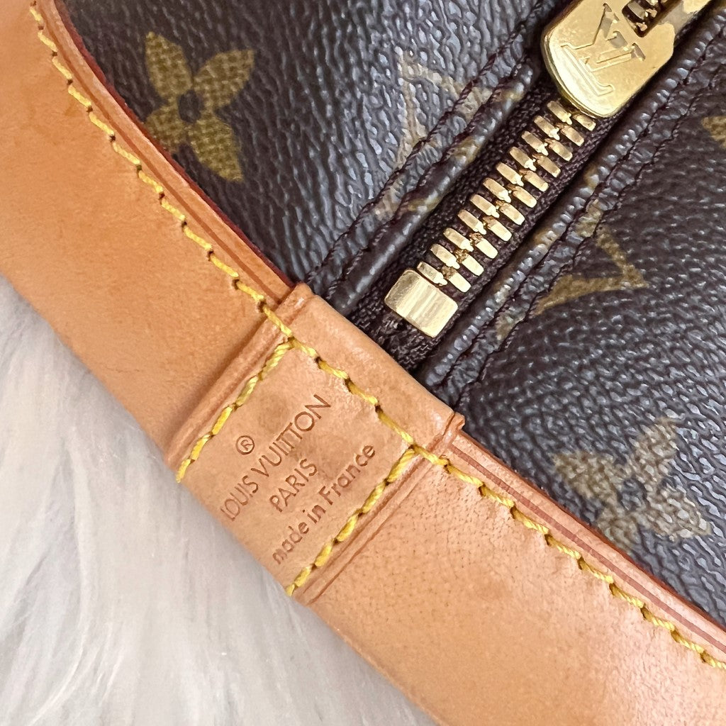 Louis Vuitton Signature Monogram Alma Tote + Lock & Key