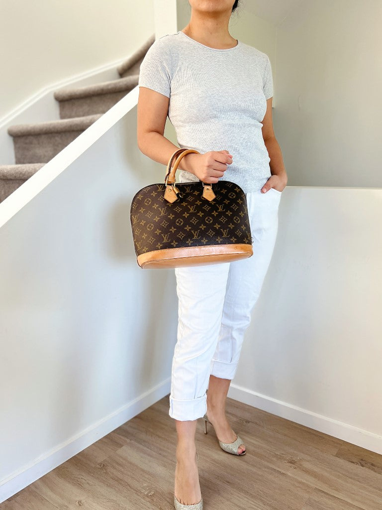 Louis Vuitton Signature Monogram Alma Tote + Lock & Key