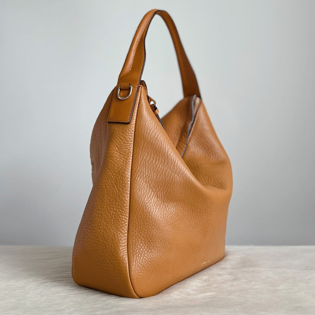 Coach Caramel Leather Slouchy 2 Way Shoulder Bag Like New