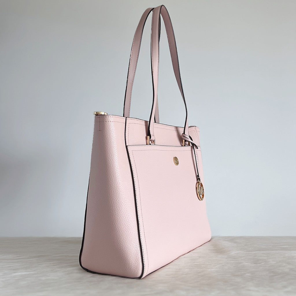 Michael Kors Pink Leather Monogram 2 Way Shoulder Bag 3 in 1 Like New
