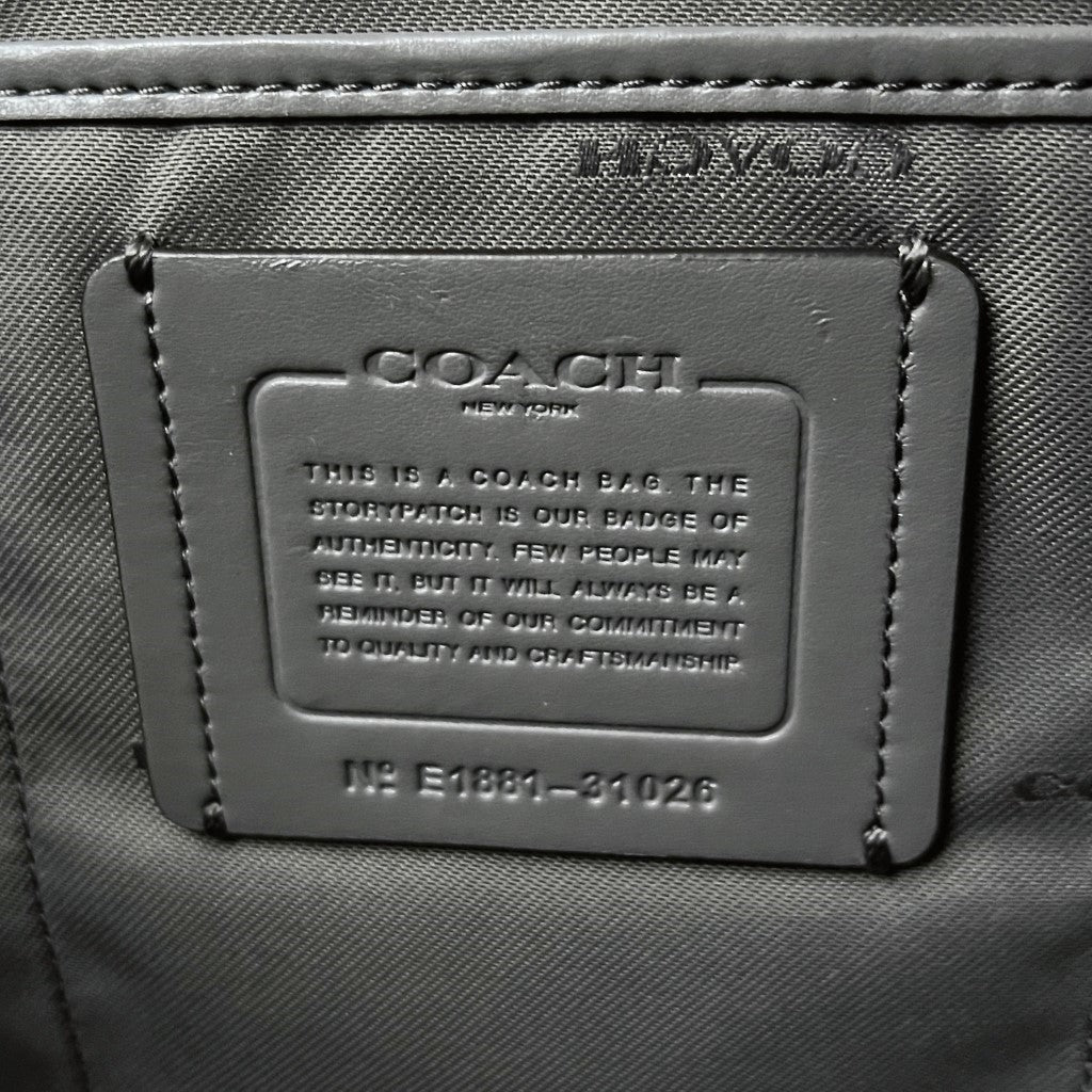 Coach Grey Leather Triple Compartment Large 2 Way Shoulder Bag Like New