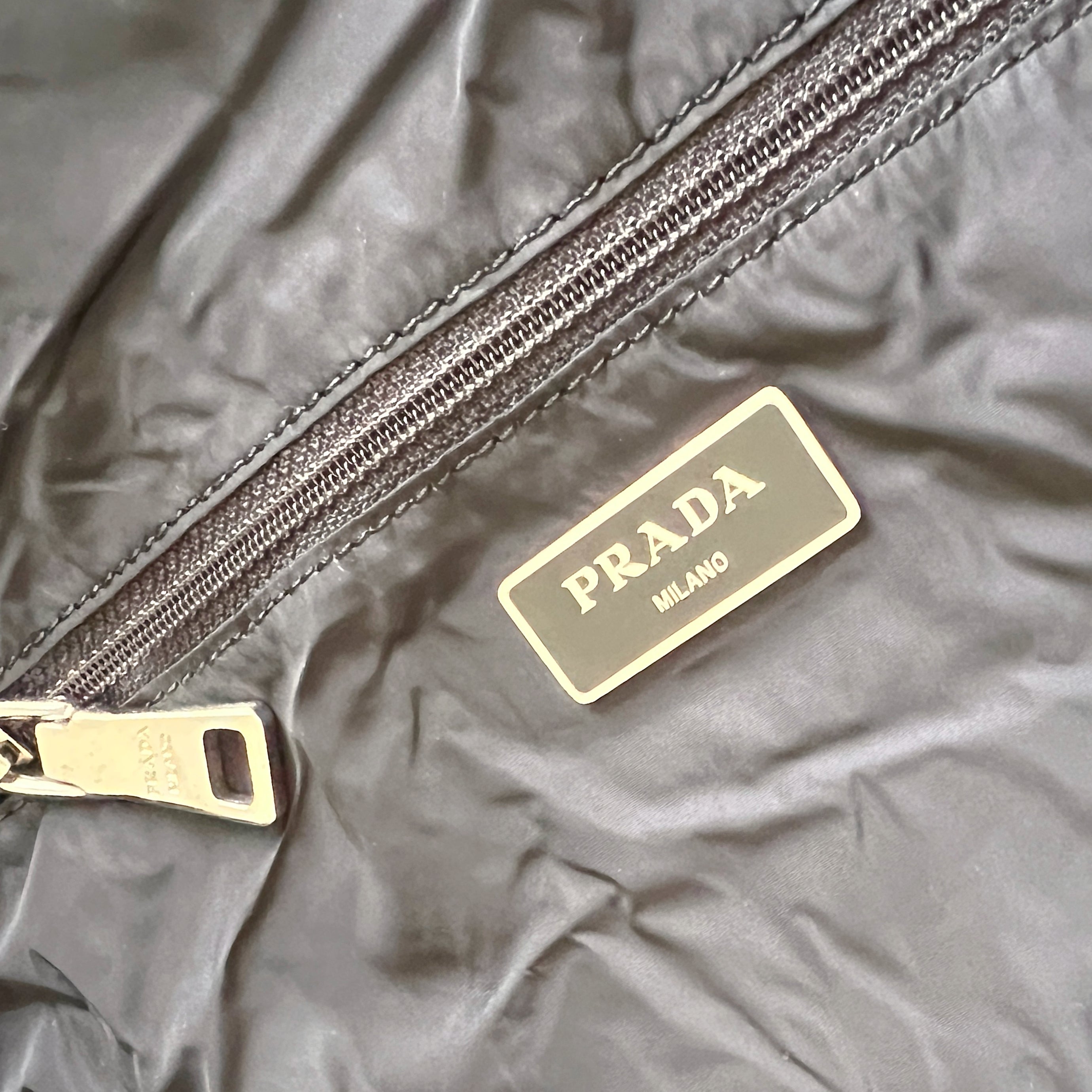 Prada Camo Print Signature Nylon Front Logo Carryall Shoulder Bag