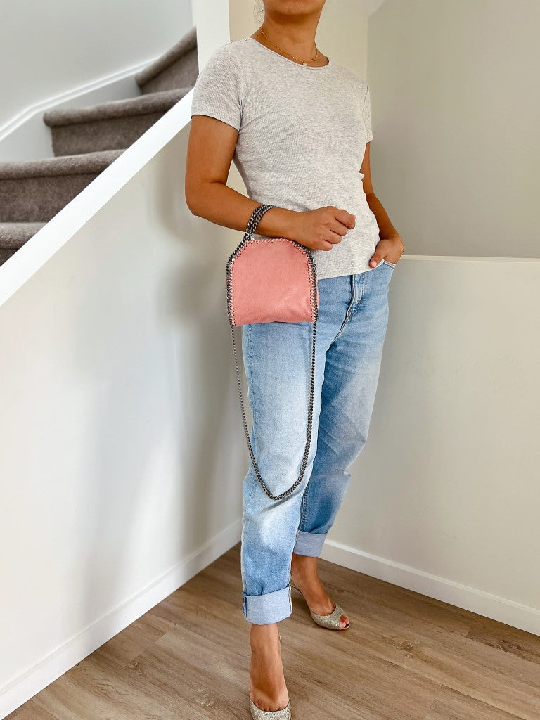 Stella Mccartney Pink Signature Falabella Mini 2 Way Shoulder Bag Excellent