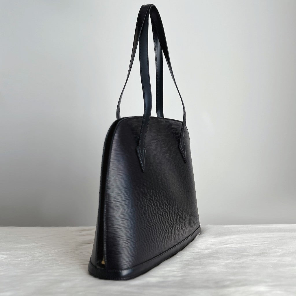 Louis Vuitton Black Epi Leather Lussac Large Shoulder Bag