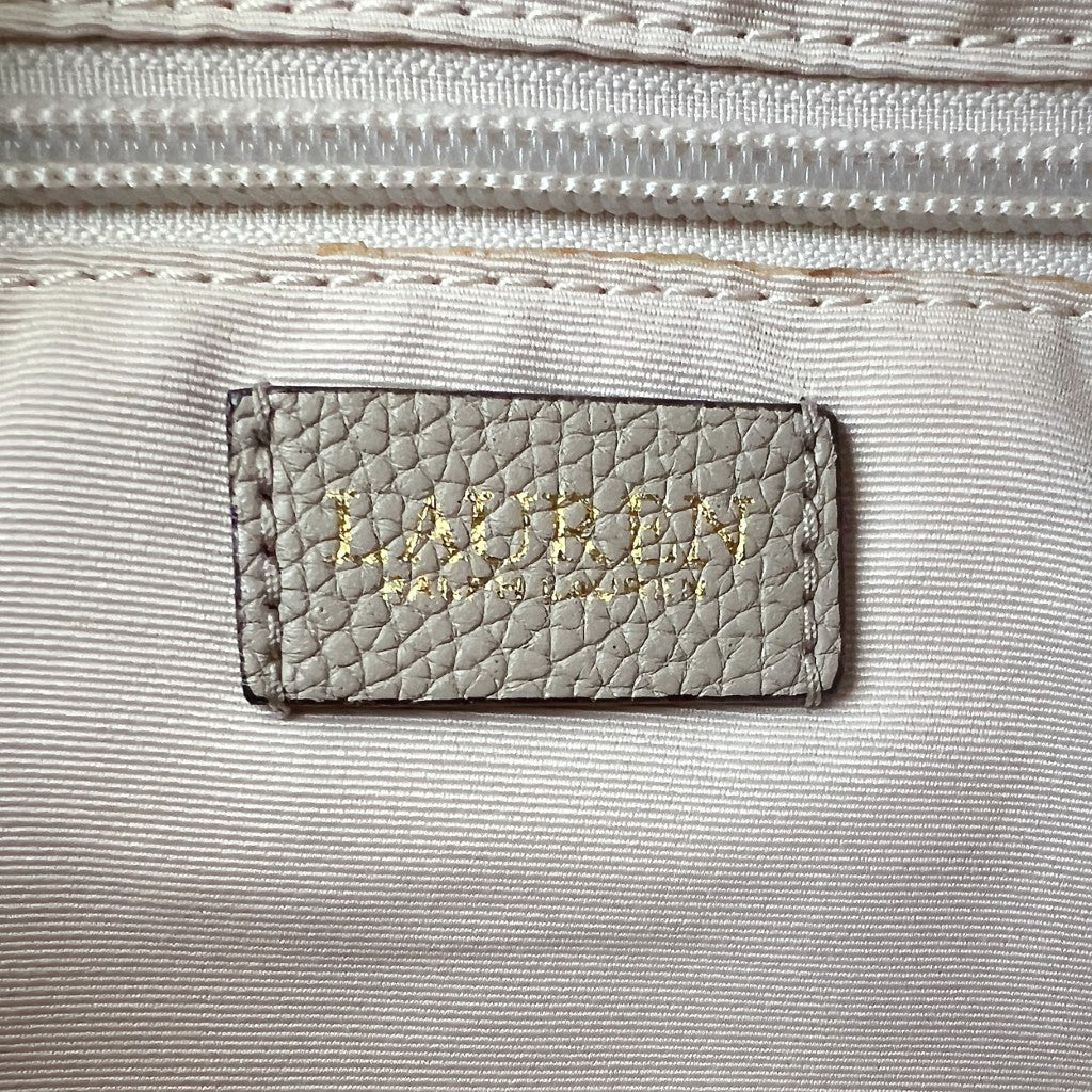 Ralph Lauren Mocca Leather Double Compartment Crossbody Shoulder Bag Like New