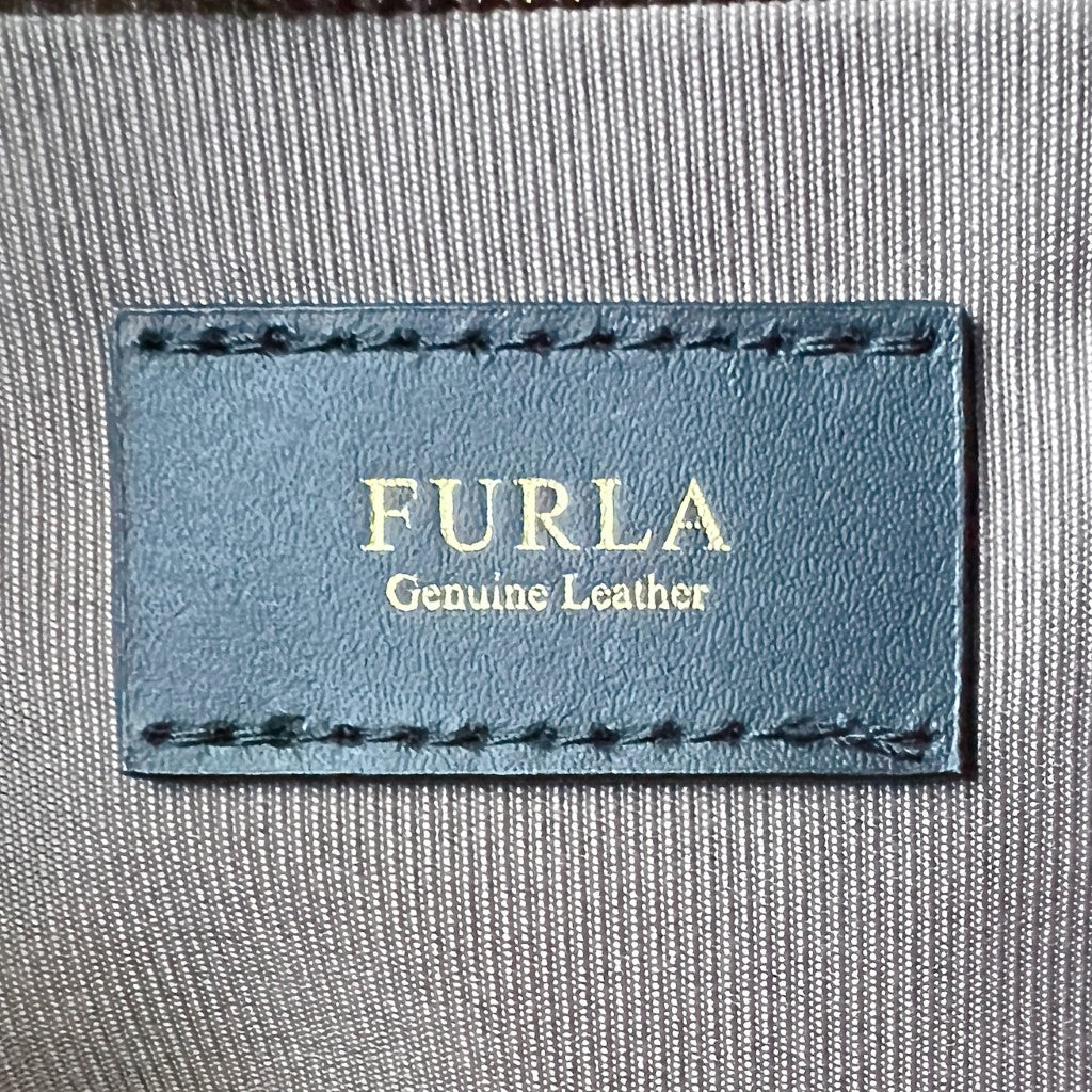 Furla Maroon Leather Front Logo 2 Way Shoulder Bag Like New