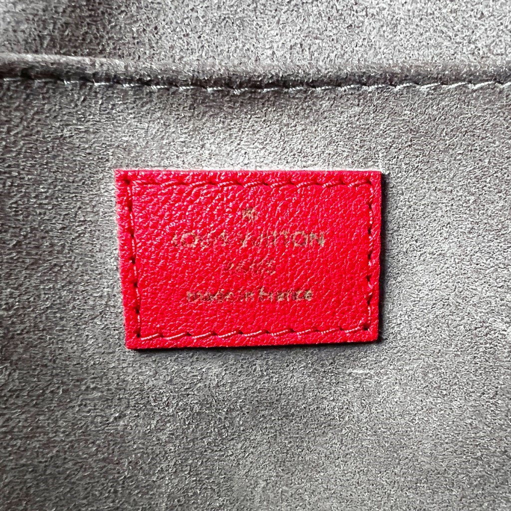Louis Vuitton Limited Edition Red Leather Jasper Boston 2 Way Shoulder Bag Like New