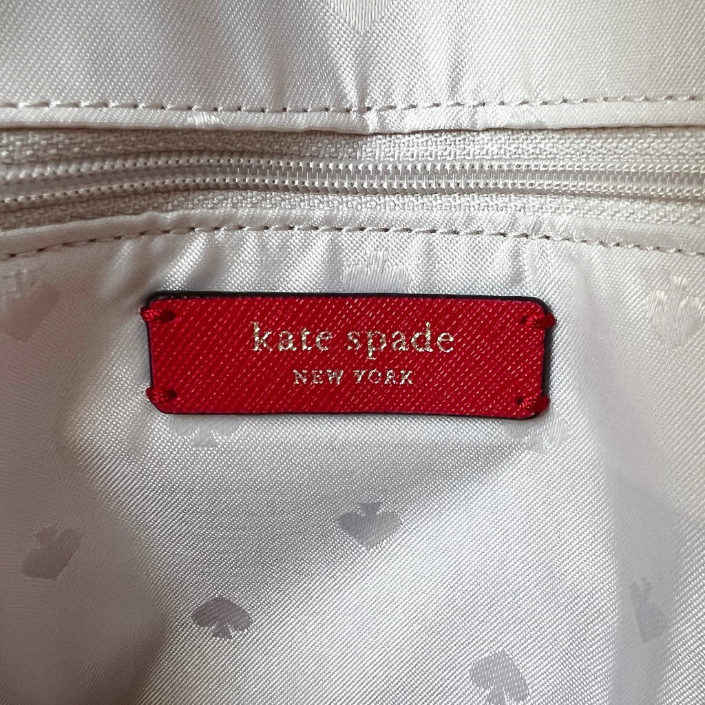 Kate Spade Red Leather Front Logo 2 Way Shoulder Bag Like New