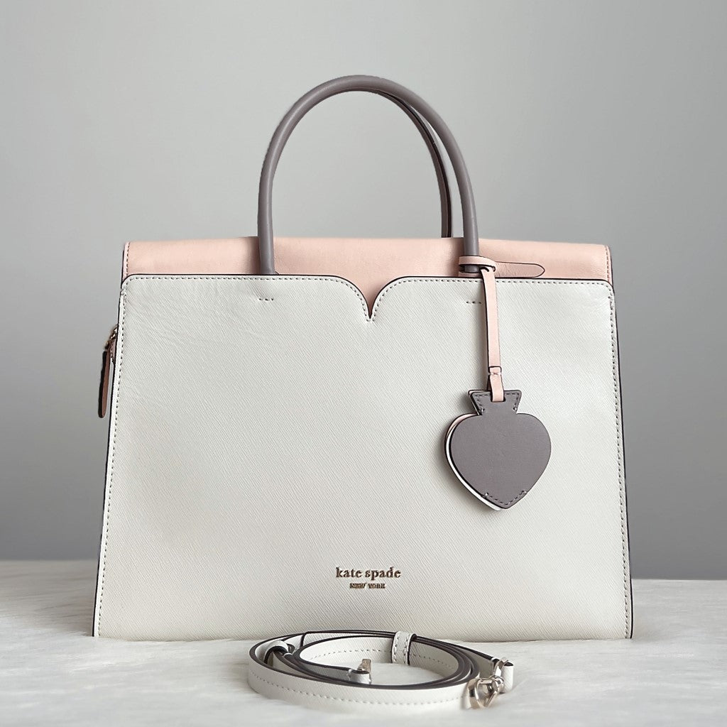 Kate Spade Tri-Tone Leather Triple Compartment 2 Way Shoulder Bag Like New
