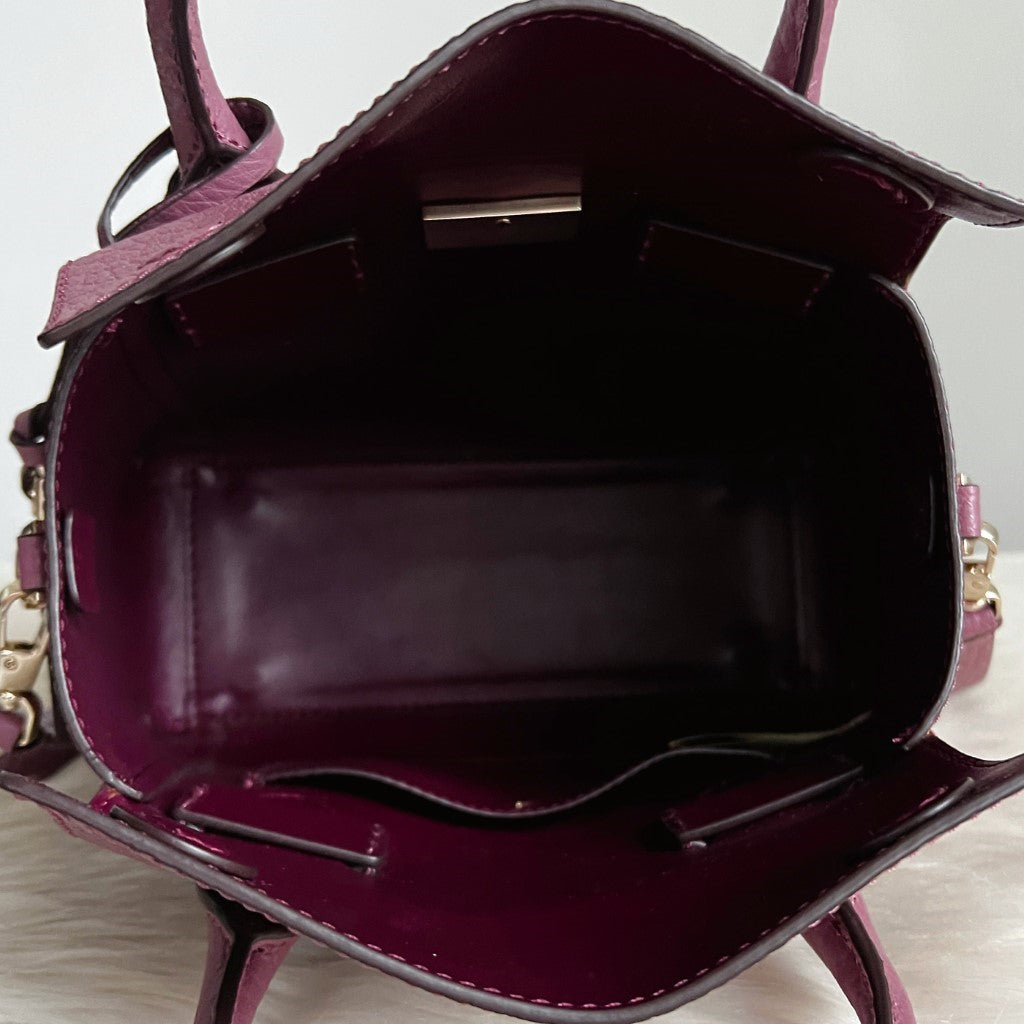 Kate Spade Rose Leather Front Logo 2 Way Shoulder Bag Like New