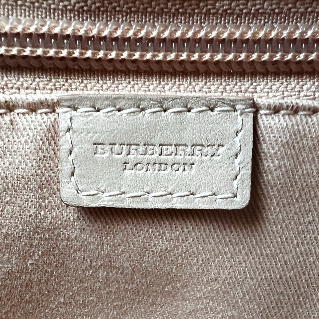 Burberry Signature Check Pattern Tote Bag Excellent