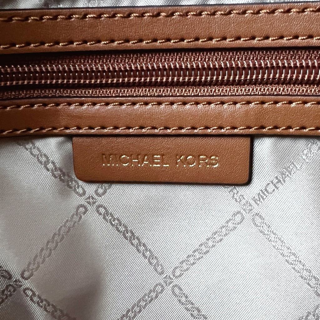 Michael Kors Caramel Leather Boston 2 Way Shoulder Bag Excellent