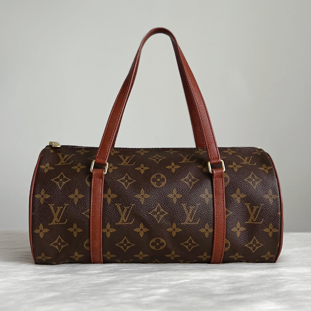 Louis Vuitton Signature Monogram Papillon 30 Tote Bag Excellent