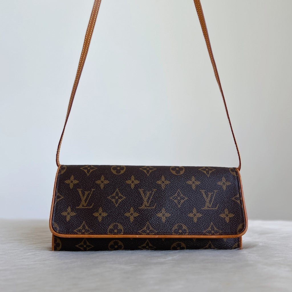 Louis Vuitton Signature Monogram Pochette Twin GM Shoulder Bag