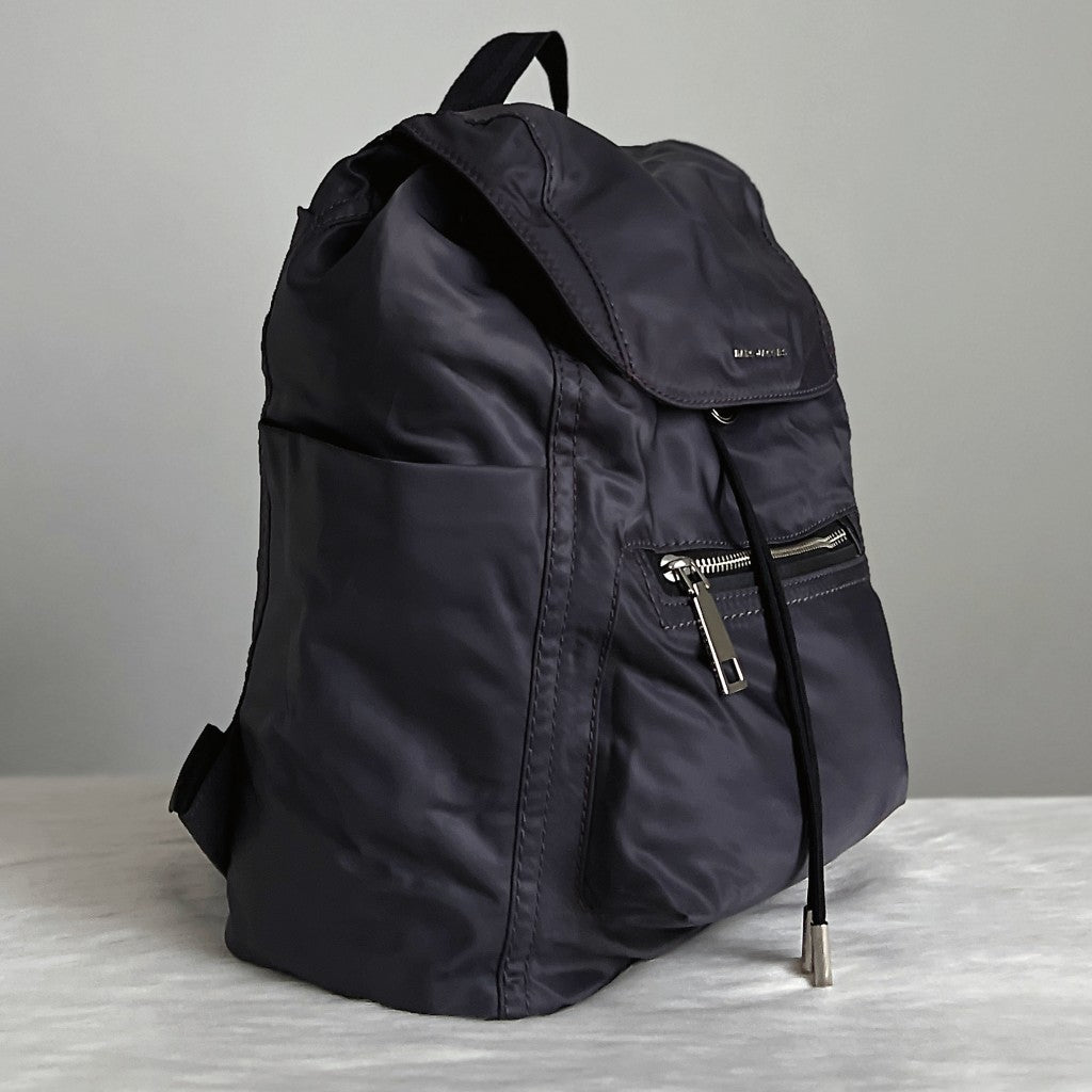Marc Jacobs Dark Grey Front Logo Drawstring Backpack Like New