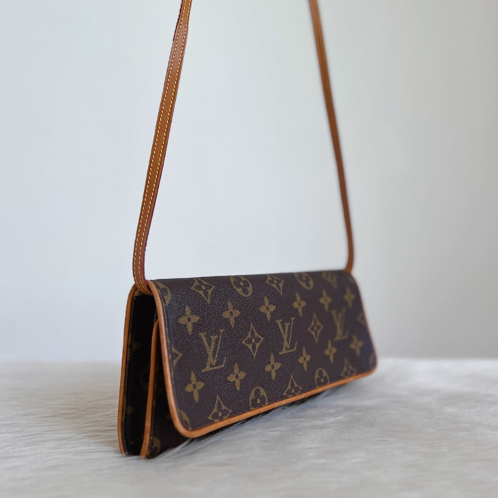 Louis Vuitton Signature Monogram Pochette Twin GM Shoulder Bag