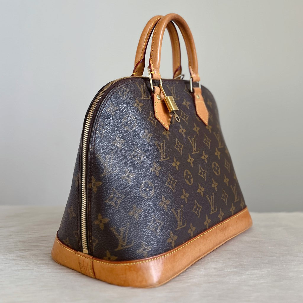 Louis Vuitton Signature Monogram Alma Tote + Lock & Key