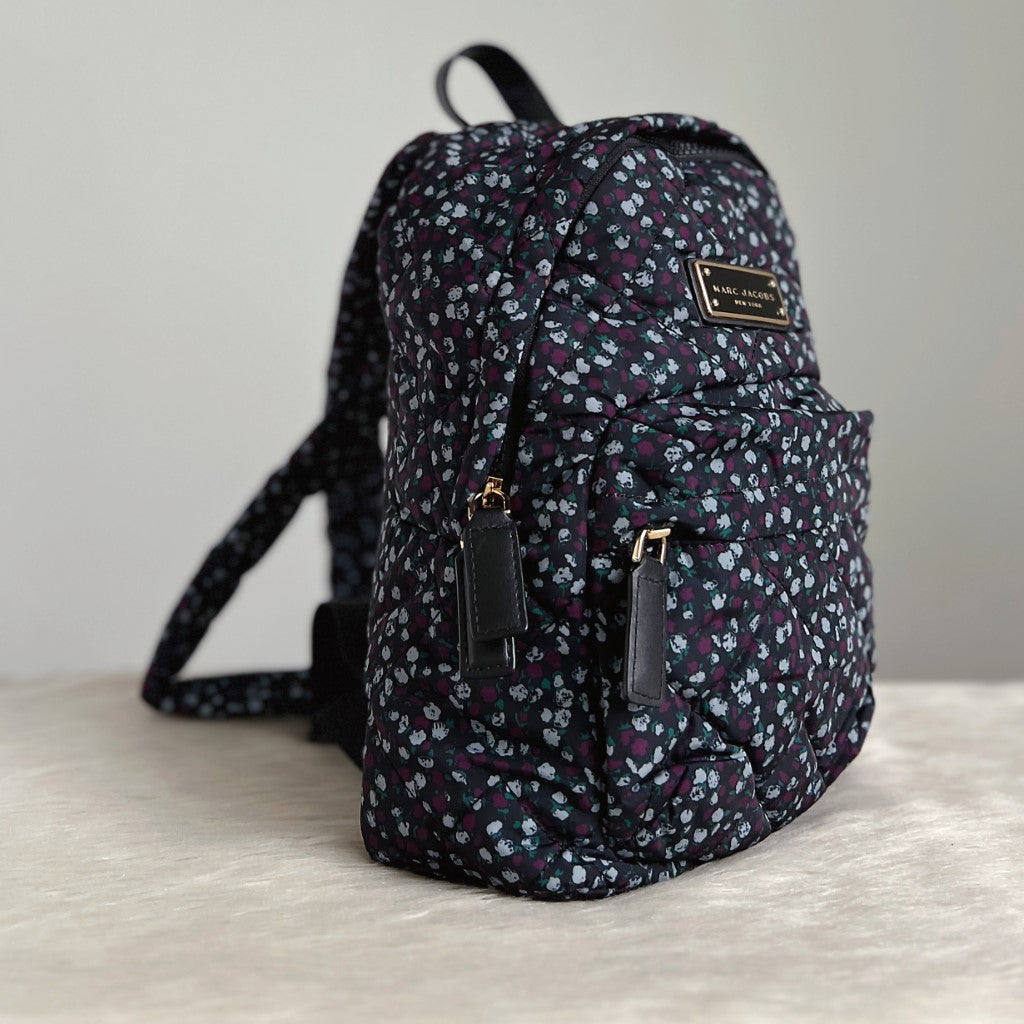 Marc Jacobs Floral Print Front Compartment Backpack Excellent