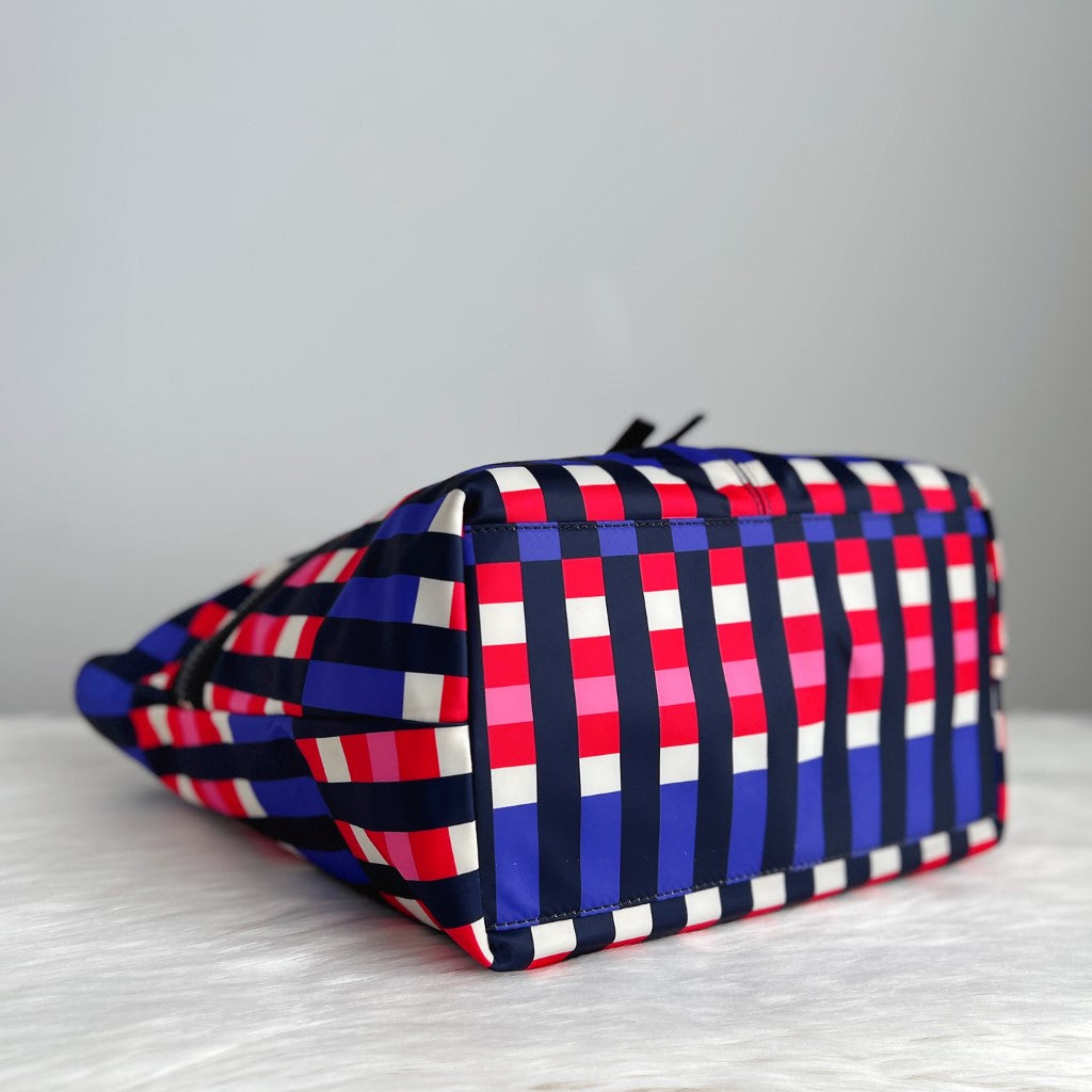 Kate Spade Colour Block Front Logo Large Carryall Shoulder Bag Excellent