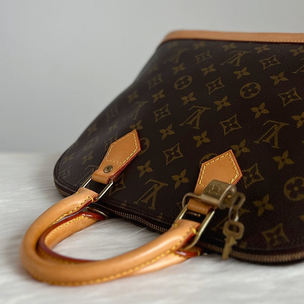 Louis Vuitton Signature Monogram Alma Tote + Lock & Key