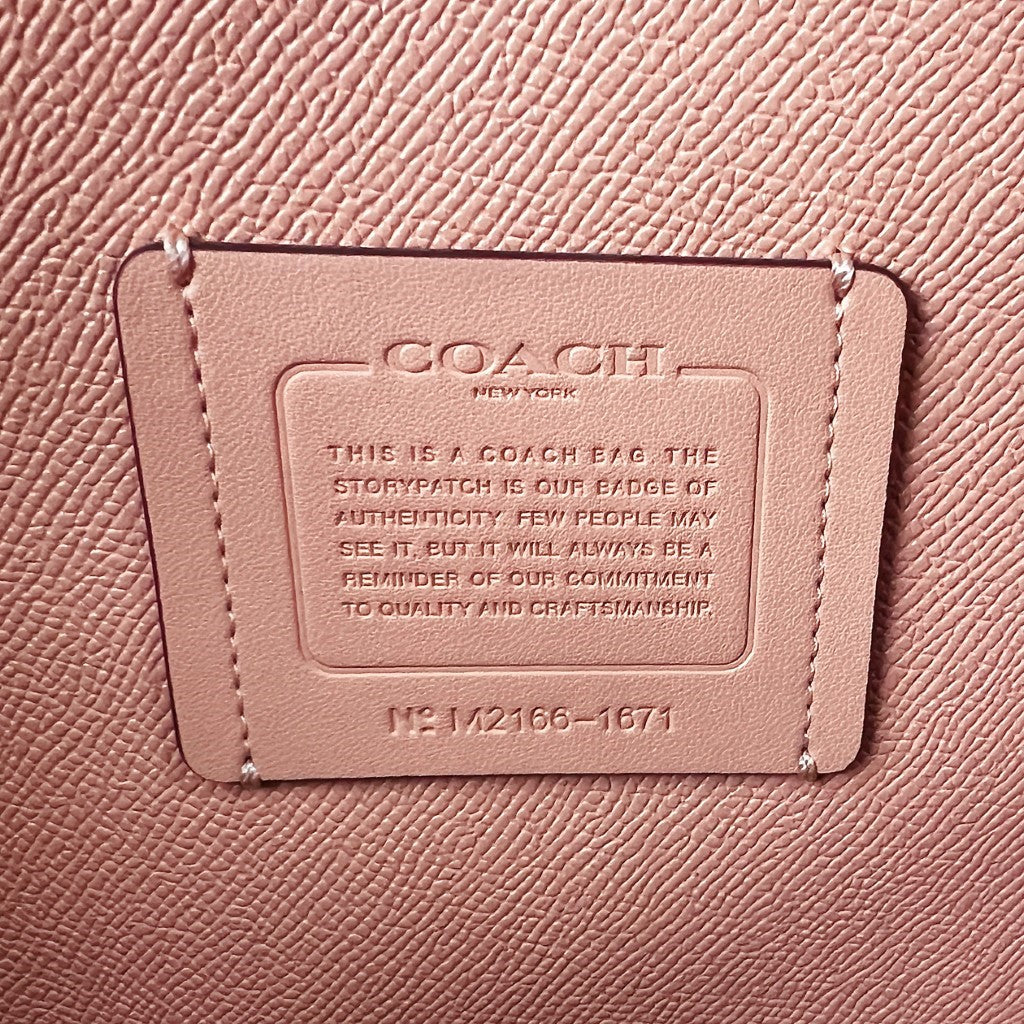 Coach Pink Leather Triple Compartment Shoulder Bag Like New