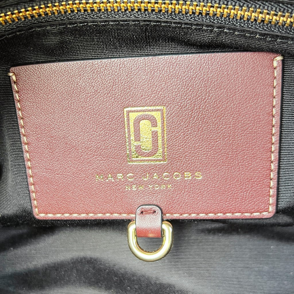Marc Jacobs Burgundy Leather Suede Patchwork Camera Crossbody Shoulder Bag Excellent
